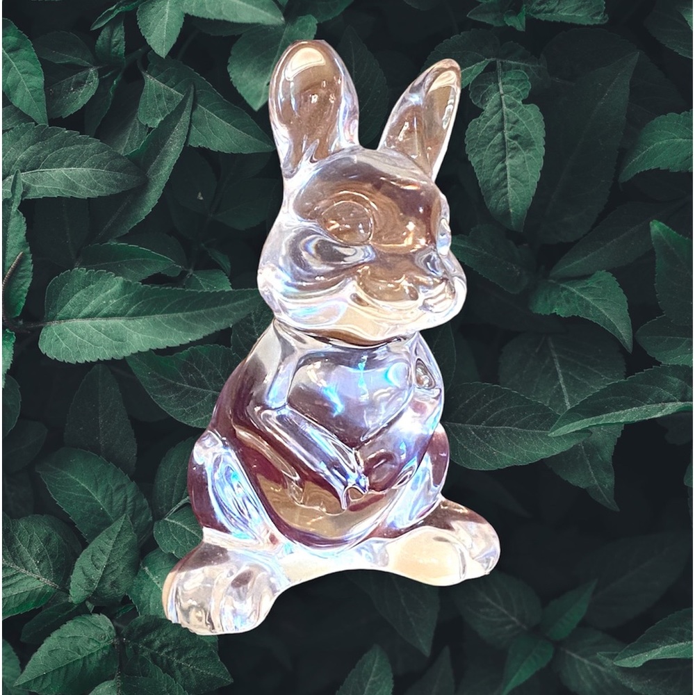Princess House Pets 24% Lead Crystal Rabbit made in Czech Republic art glass